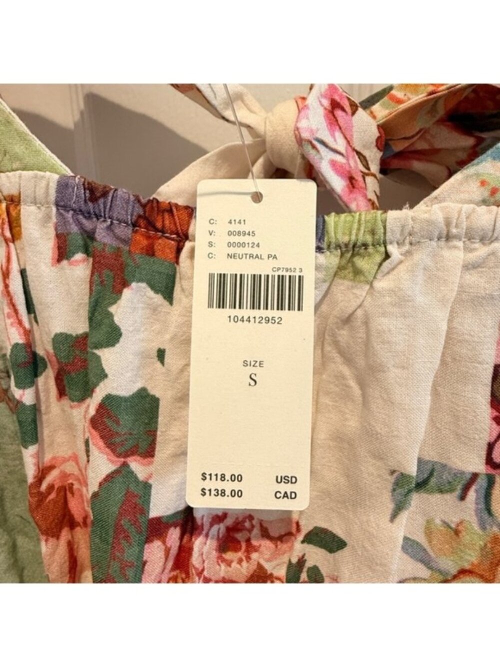 NWT Anthropologie LyreBird Size Small Printed Tie-Back Midi Nap Dress - Picture 9 of 15